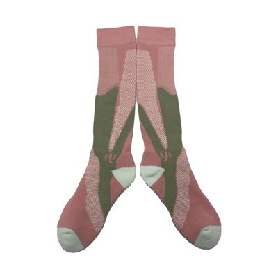 Pink Blue Print Pattern Anti Slip Sports Socks LZ-20-SQ001-2