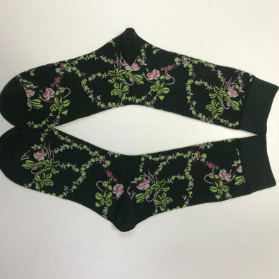 CREW Style Yellow Dot Print Cotton Socks for Men Retro and Luxury Design