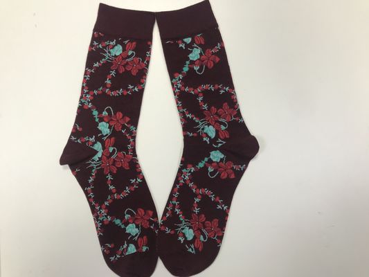 CREW Style Yellow Dot Print Cotton Socks for Men Retro and Luxury Design