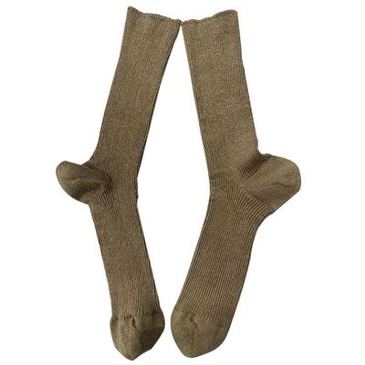 Daily Standard Thickness Natural Hemp Women's Socks Knitted with Hemp Yarn and Silk