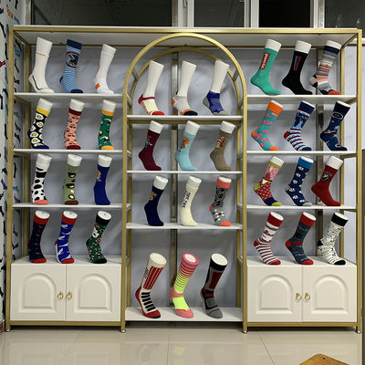 Print Pattern Breathable Athletic Cycling Trampoline Crew Socks for B2B Purchases