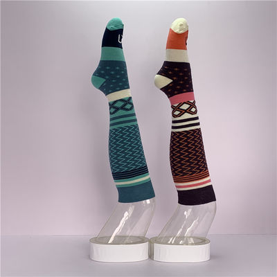Print Pattern Women Wool Skiing Knee Warm Long Sports Knitted Socks Thick Sport Socks