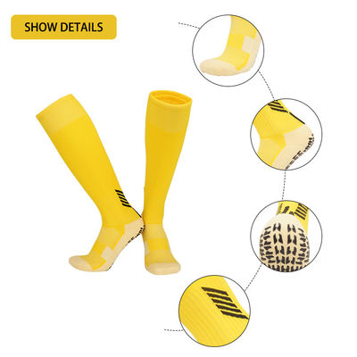 Kids Knee High Polyamide Football Socks with Cushioned Design and Non Slip Bottom