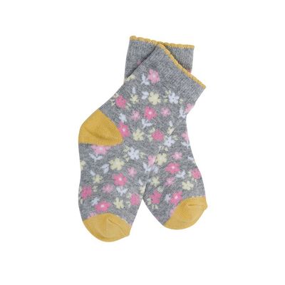 Gray Safe Non-slip Socks for Children Winter Season Cartoon Beauty Kids Socks
