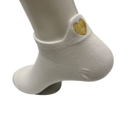 Weaving method Knitted Anti-Slip Women Crew Socks 60% Cotton Breathable Comfortable Daily