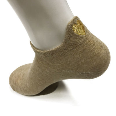 Weaving method Knitted Anti-Slip Women Crew Socks 60% Cotton Breathable Comfortable Daily