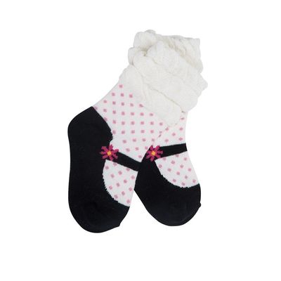 High Ankle Black Infant Baby Princess Ruffle Socks Anti Slip Socks for Lace Baby Socks