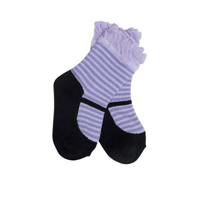 Soft and Durable Ruffle Socks for Infant Baby Girl in Princess Shoe Shape 12-24M Size