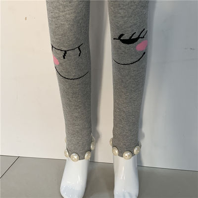 Cartoon Pattern Knitted Girls' Tights for School and Outdoor Activities