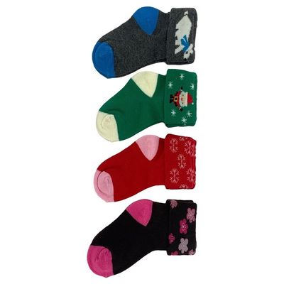 12-24M Kids Socks Knitted from Organic Cotton with Textured Design and Comfort