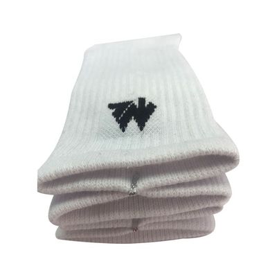 Middle Thick All Season Crew Length White Sports Socks Anti Slip Knitted Beauty Socks