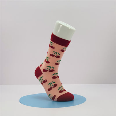 Cost Funny Happy Fashion Socks with Custom Cartoon Food Fruit Print in Regular Style