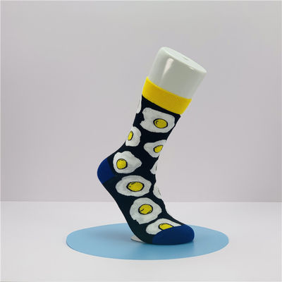 Cost Funny Happy Fashion Socks with Custom Cartoon Food Fruit Print in Regular Style