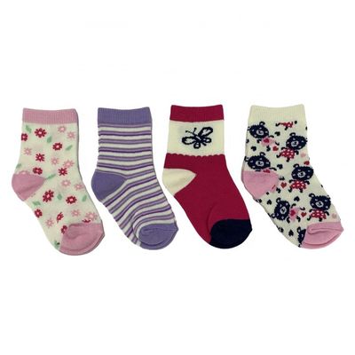 Standard Thickness Non Slip Baby Children Socks Girls Organic Stripe Socks