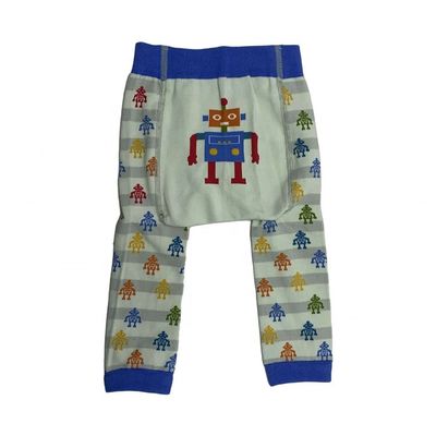 Girls' Printed Knitted Tights Comfortable Cotton Double Needle Tights with Fun Patterns