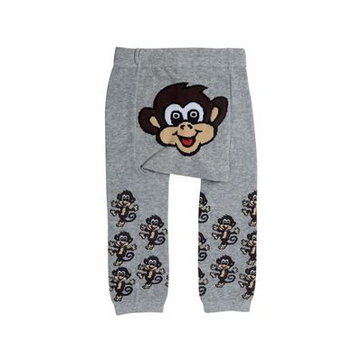 Girls' Printed Knitted Tights Comfortable Cotton Double Needle Tights with Fun Patterns