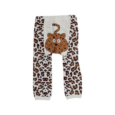 Girls' Printed Knitted Tights Comfortable Cotton Double Needle Tights with Fun Patterns
