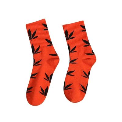 Orange Red Blue Sport Socks Cotton Popular Crew Socks School Socks for 36-39 Ladies Size