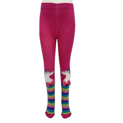 Printed Pattern Baby Tights 70%Combed Cotton 28%Polyester 2%Spandex Girls Fleece Tights