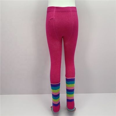 Printed Pattern Baby Tights 70%Combed Cotton 28%Polyester 2%Spandex Girls Fleece Tights
