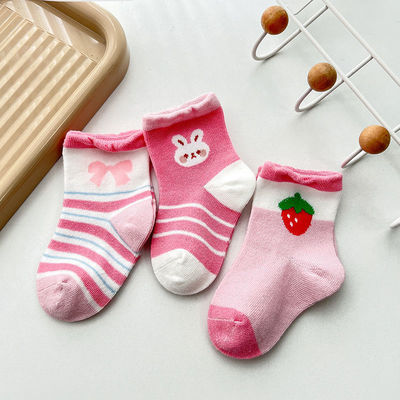 Breathable Customization Fashionable Cute Cartoon Kids Socks with Printing 0-12 Month and 1-3 Year
