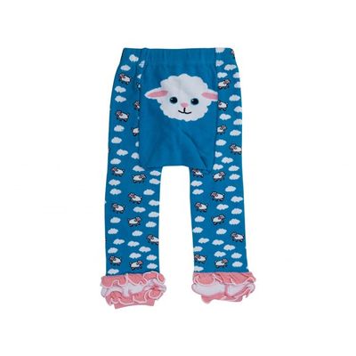 Girls Frog Pattern Warm Tights with 80%Combed Cotton 18%Polyamide 2%Spandex Material