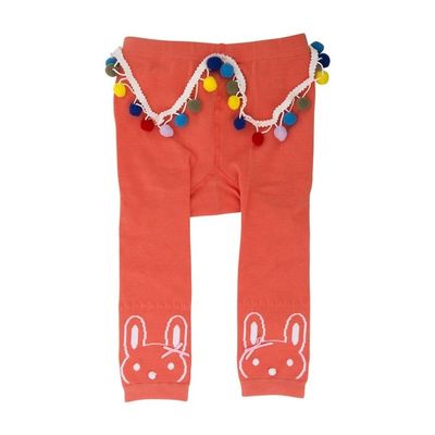 Girls Frog Pattern Warm Tights with 80%Combed Cotton 18%Polyamide 2%Spandex Material