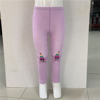 Knitted Pink Baby Girl Tights with Gem Decoration and Thermal Weaving Method