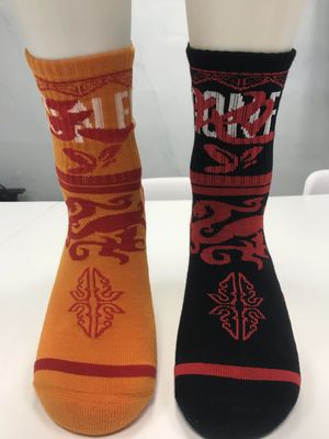 Regular Style Luxury Orange Athletic Socks for Stretchy Comfort and Anti Slip Football