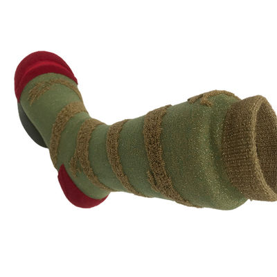 Custom Cotton Silver Lurex Randomly Cushioned Terry Socks for 5-9 Year Old Boys and Girls