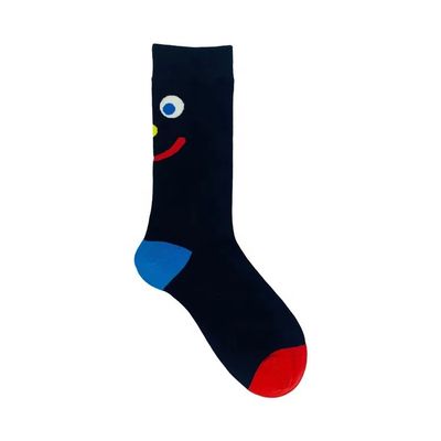 Custom Logo Women's Winter Socks in 5 Colors with Smiley Face and Letter Design