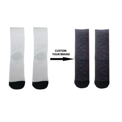 Breathable Comfortable Mens Printed Athletic All over Sock and Standard Thickness
