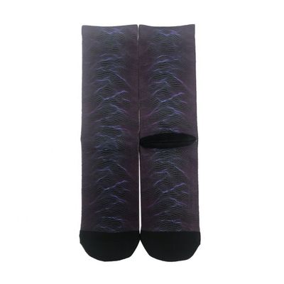 Breathable Comfortable Mens Printed Athletic All over Sock and Standard Thickness