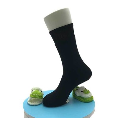 Black Autumn Breathable Sweat Wicking Anti Slip Cotton Crew Compression Sports Socks