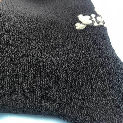 Black Autumn Breathable Sweat Wicking Anti Slip Cotton Crew Compression Sports Socks