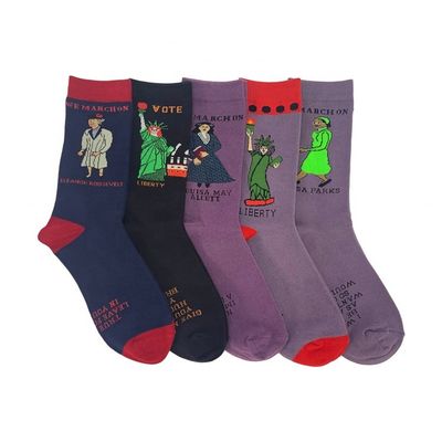Regular Style Women Winter Socks Funny Cotton Breathable Warm Knitted Standard Print Socks