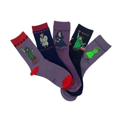 Regular Style Women Winter Socks Funny Cotton Breathable Warm Knitted Standard Print Socks