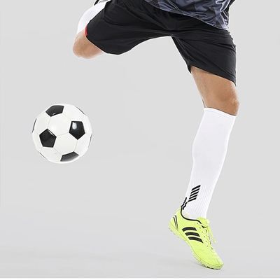 Solid Polyamide Elastane Fabric Soft Anti Slip Soccer Sport Football Grip Long Socks