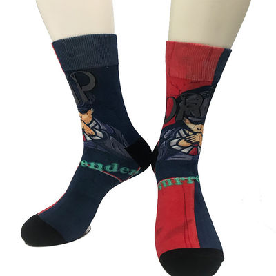 Men's 3d Printing Digital Sublimation Socks with Custom Logo Design in Regular Style