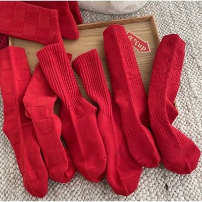 0.04KG Casual Ankle-Length Mid-Tube Socks for Women  36-40 Double Hose