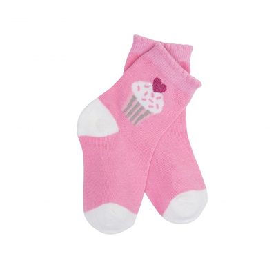 Top Selling Spring Newborn Infant Christmas Socks with Cute Cake Print and Warm Fabric