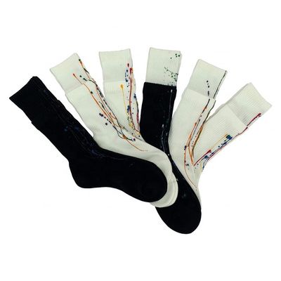 White Combed Cotton Basketball Long Sports Socks with High Ankle and Sweat Absorption