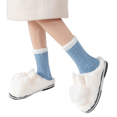 Soft Warm Winter Socks with Print Pattern Fuzzy Thick Cozy Polyester Socks