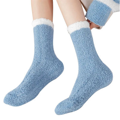 Soft Warm Winter Socks with Print Pattern Fuzzy Thick Cozy Polyester Socks