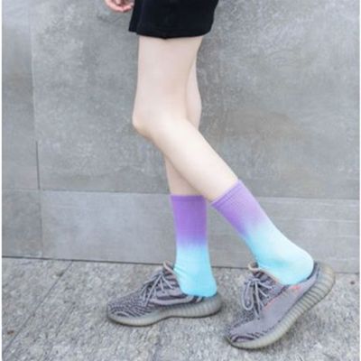 Single Cylinder Tie Dye Technical Socks for UNISEX Cool Skateboard Style