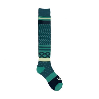 Print Pattern Wool Cross Country Skiing Knee High Sports Socks for Men and Women