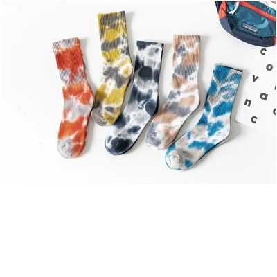 Regular Style Tie Dye Cotton Athletic Compression Socks for Active Lifestyle
