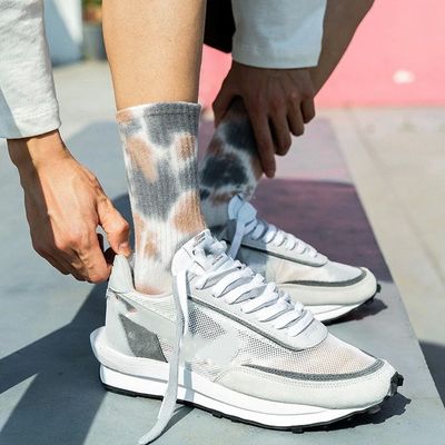 Autumn Breathable Sock Tie Dye Cool Fashion Men Women Socks High Ankle Regular Style
