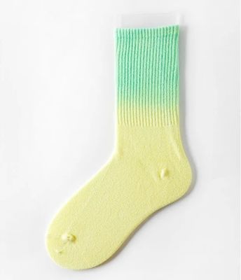 Non Slip Tie-Dye Beauty Socks with Cuff Logo Grip Colorful Cotton Tie Dye Skate Socks
