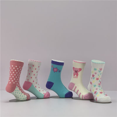 12-24M Casual Baby Small Flower Stripes Anti Slip Cotton Socks for Design Children Fashion